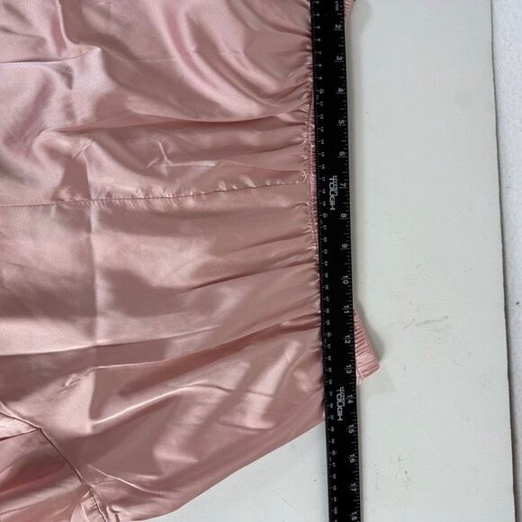 Chyrii Pink Pajama Short Set Size L Racerback Camisole Top Ruffle Trim Shorts - Picture 12 of 15